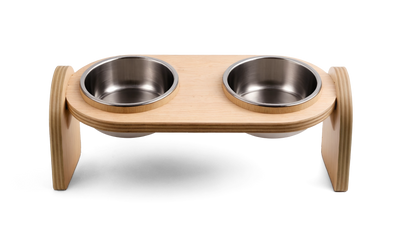 🐾 Almo Diner – Erhöhter Premium-Futternapf aus Holz für Katzen & Hunde