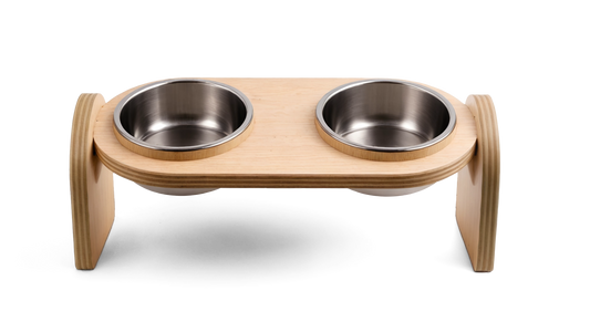 🐾 Almo Diner – Erhöhter Premium-Futternapf aus Holz für Katzen & Hunde