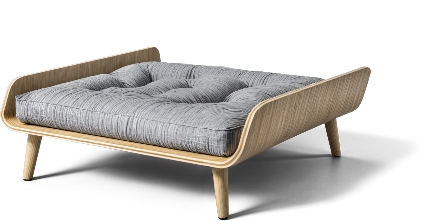 🐾 Almo Light – Premium Haustierbett für Hunde & Katzen in modernem Holzdesign