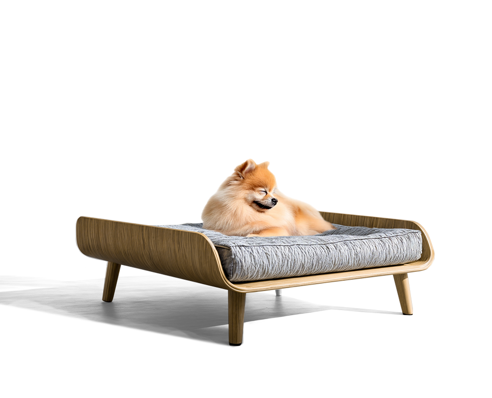 🐾 Almo Light – Premium Haustierbett für Hunde & Katzen in modernem Holzdesign