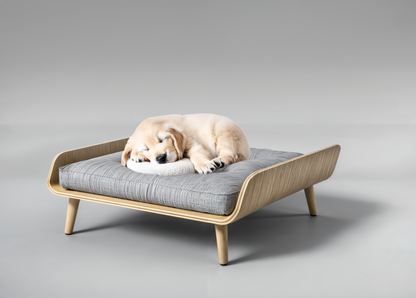 🐾 Almo Light – Premium Haustierbett für Hunde & Katzen in modernem Holzdesign