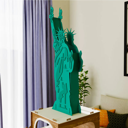 Kaninchenhaus „Freiheitsstatue“ – 3-stöckiges Luxushaus aus MDF