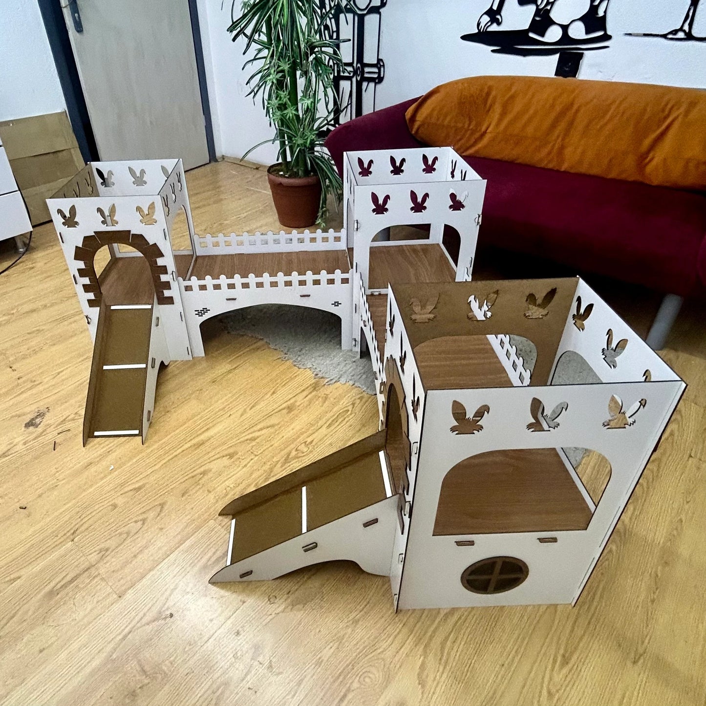 Triplex Towers – Hasenschloss mit Brücken - Farbauswahl