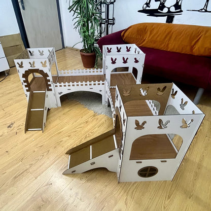 Triplex Towers – Hasenschloss mit Brücken - Farbauswahl