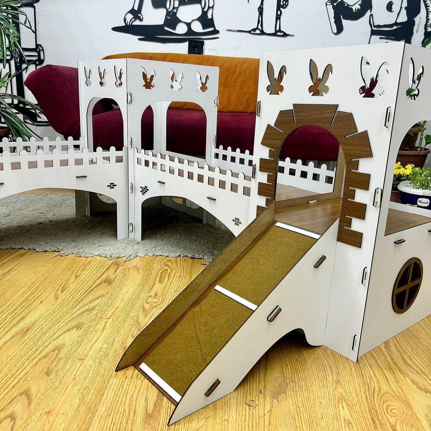 Triplex Towers – Hasenschloss mit Brücken - Farbauswahl