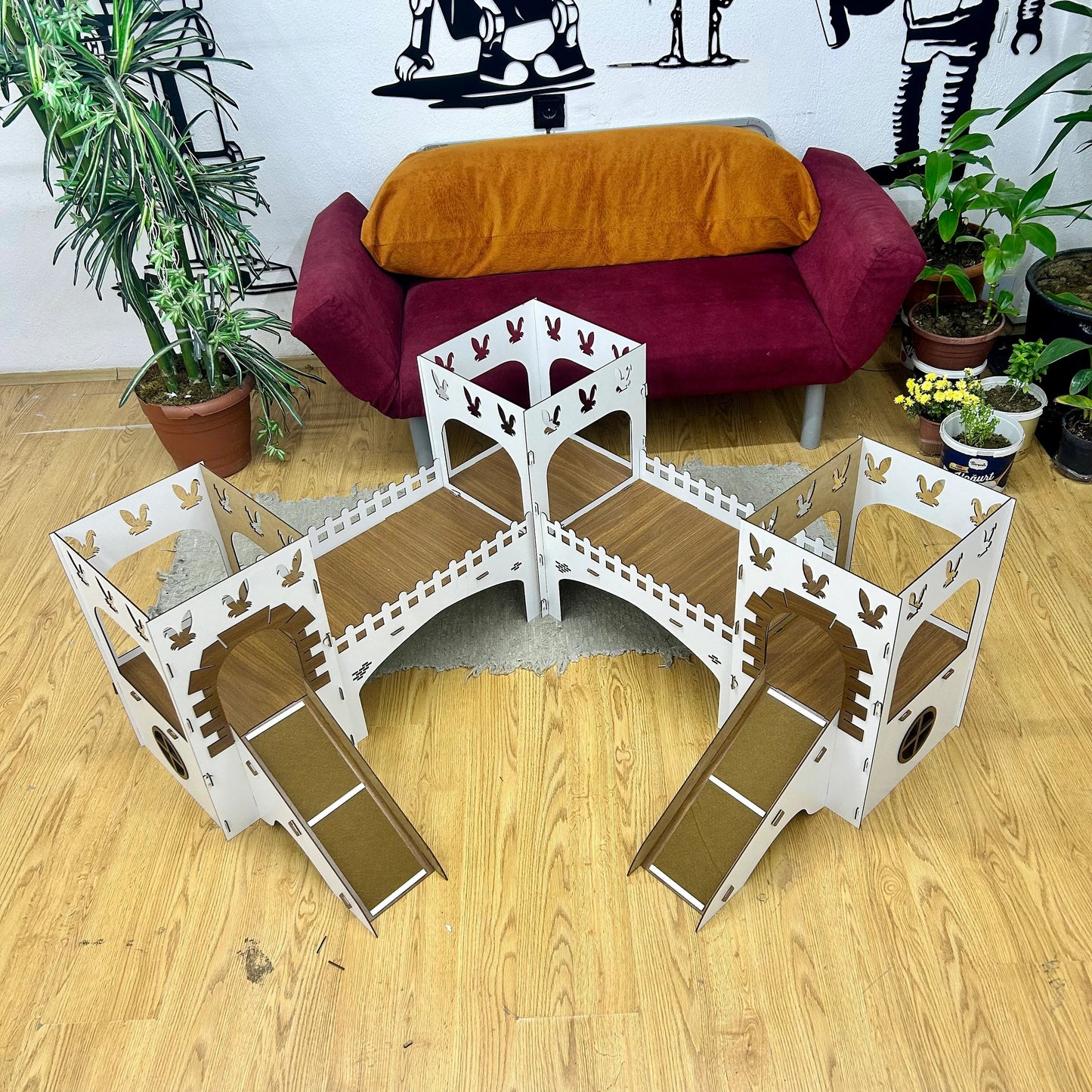 Triplex Towers – Hasenschloss mit Brücken - Farbauswahl