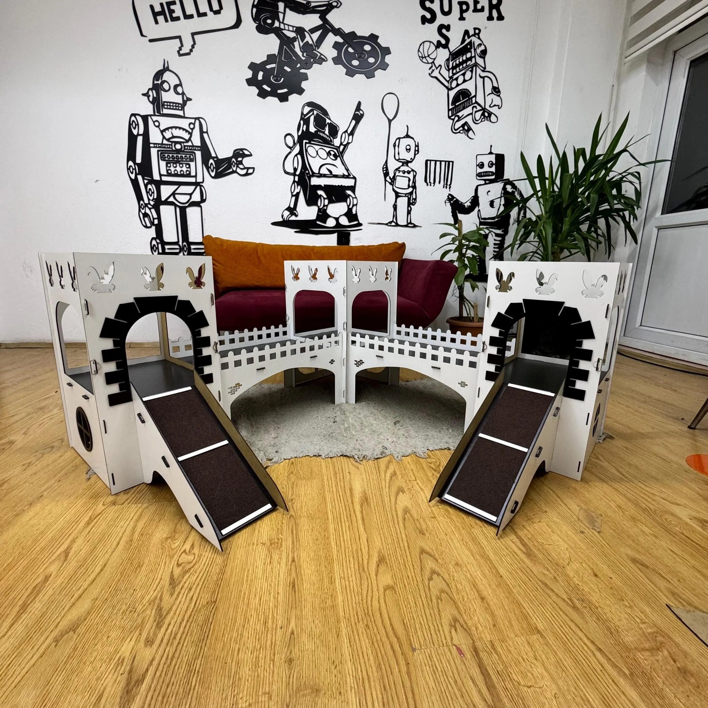 Triplex Towers – Hasenschloss mit Brücken - Farbauswahl
