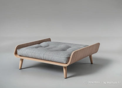 🐾 Almo Light – Premium Haustierbett für Hunde & Katzen in modernem Holzdesign